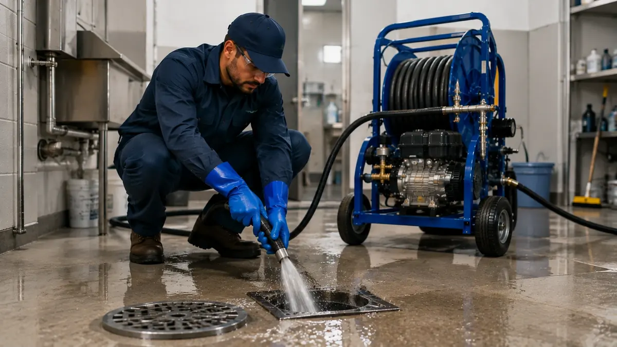 Floor Drain Hydro Jet Cleaning in Santa Paula