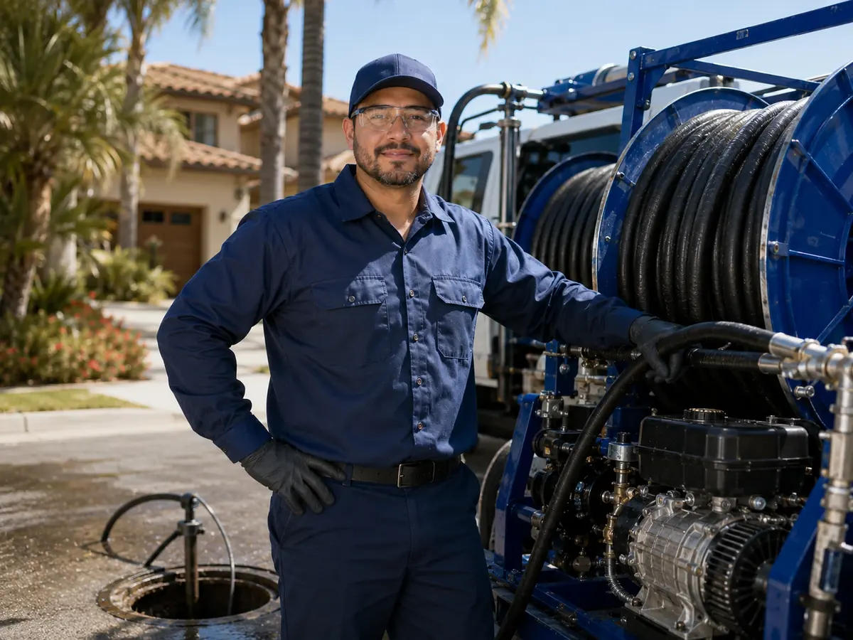 Hydro jet sewer cleaning in Santa Paula