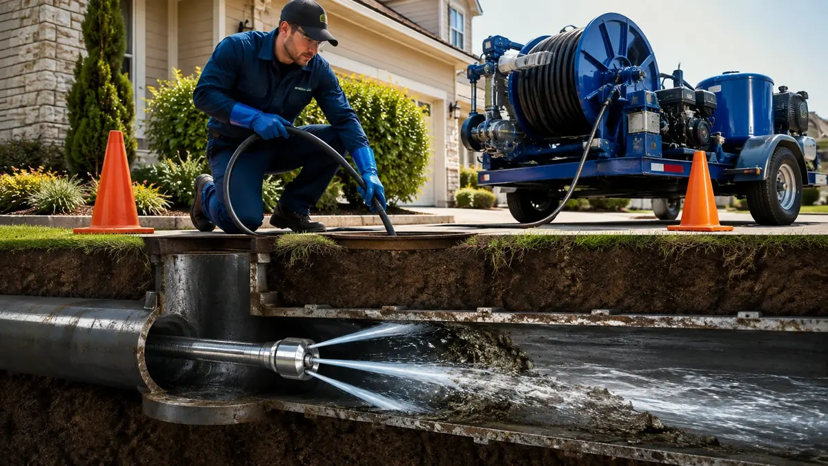 Main Sewer Line Hydro Jet Cleaning in Santa Paula