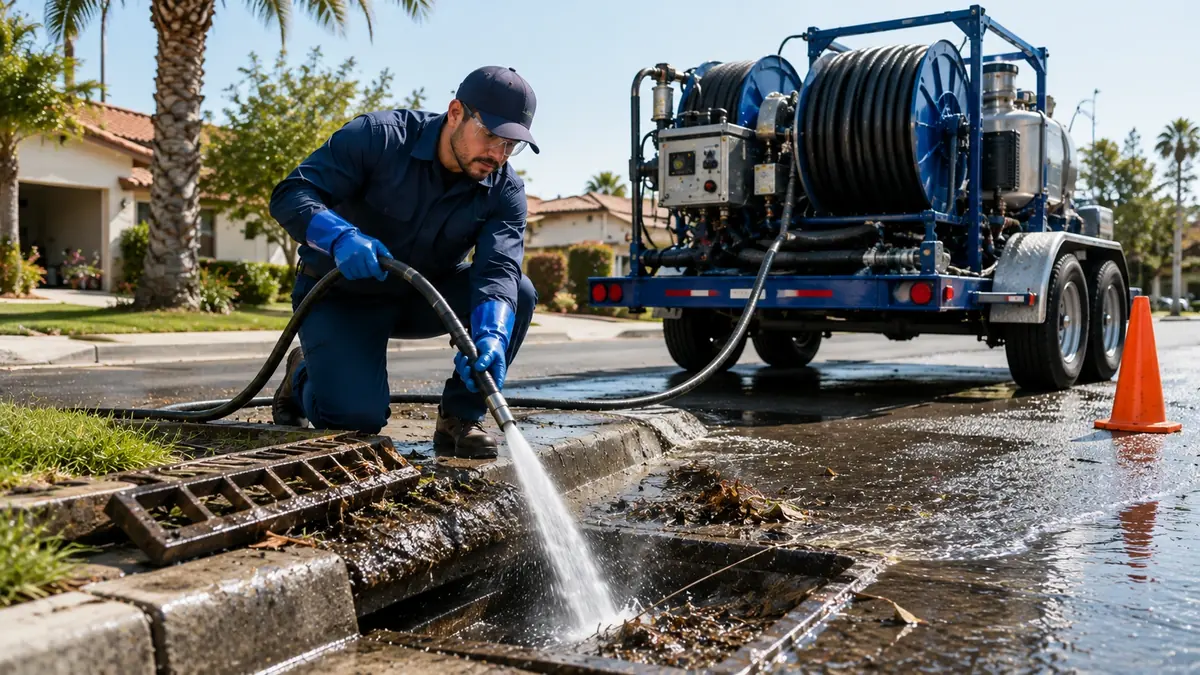 Storm Drain Hydro Jet Cleaning in Santa Paula