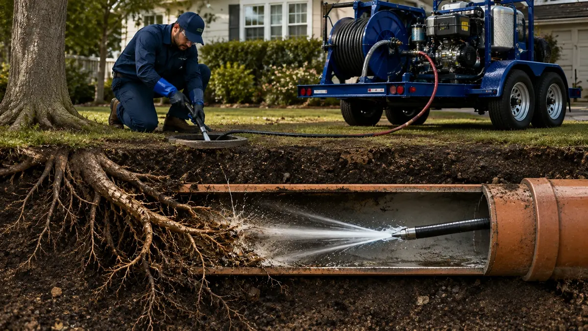 Tree Root Removal with Hydro Jetting in Santa Paula